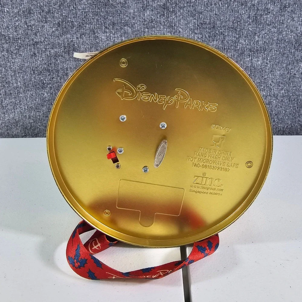 Disney Parks 2024 Popcorn Bucket Tin Holiday Musical Rotating Mickey‎ Christmas